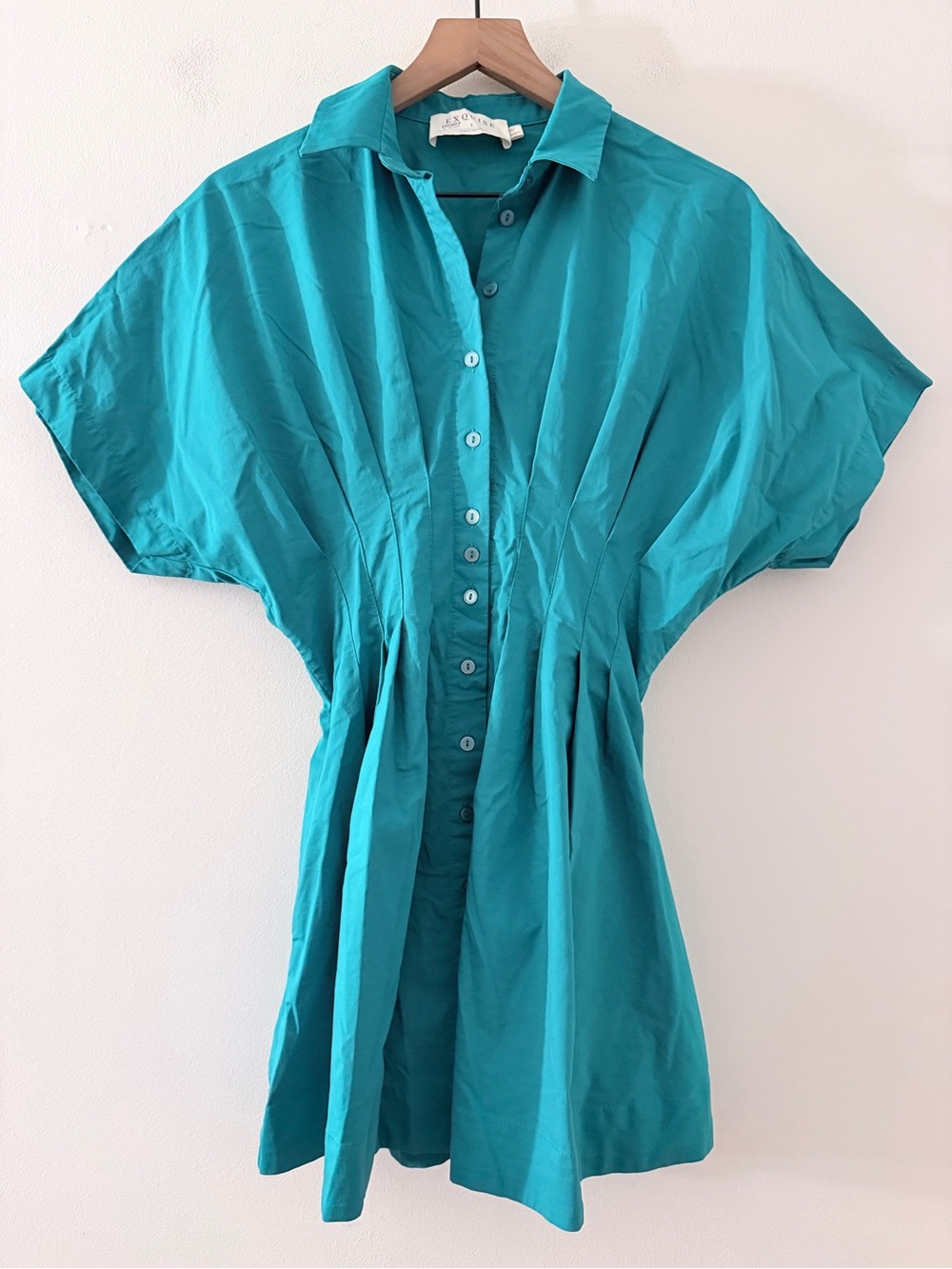 Anthropologie EXQUISE Tobi Shirt Button-Front mini Dress
